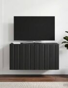 vidaXL Стенно монтиран ТВ шкаф 595 x 31 x 30 см Черно