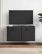 vidaXL Стенно монтиран ТВ шкаф 595 x 31 x 30 см Черно