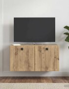 vidaXL Стенно монтиран ТВ шкаф 595 x 31 x 30 см Дъб артизан