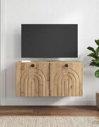 vidaXL Стенно монтиран ТВ шкаф 595 x 31 x 30 см Дъб артизан