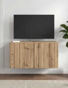vidaXL Стенно монтиран ТВ шкаф 595 x 31 x 30 см Дъб артизан