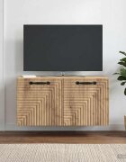 vidaXL Стенно монтиран ТВ шкаф 595 x 31 x 30 см Дъб артизан