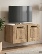 vidaXL Стенно монтиран ТВ шкаф 595 x 31 x 30 см Дъб артизан