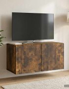 vidaXL Стенно монтиран ТВ шкаф 595 x 31 x 30 см Опушен дъб