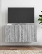 vidaXL Стенно монтиран ТВ шкаф 595 x 31 x 30 см Сив Сонома