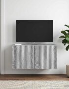 vidaXL Стенно монтиран ТВ шкаф 595 x 31 x 30 см Сива сонома