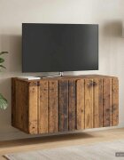 vidaXL Стенно монтиран ТВ шкаф 595 x 31 x 30 см Старо дърво
