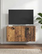 vidaXL Стенно монтиран ТВ шкаф 595 x 31 x 30 см Старо дърво