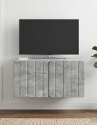 vidaXL Стенно монтиран ТВ шкаф 595 x 41 x 30 см Бетонно сиво