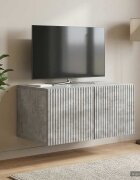 vidaXL Стенно монтиран ТВ шкаф 595 x 41 x 30 см Бетонно сиво