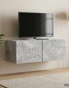 vidaXL Стенно монтиран ТВ шкаф 595 x 41 x 30 см Бетонно сиво