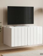 vidaXL Стенно монтиран ТВ шкаф 595 x 41 x 30 см Бял гланц