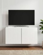 vidaXL Стенно монтиран ТВ шкаф 595 x 41 x 30 см Бял гланц
