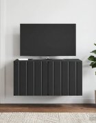 vidaXL Стенно монтиран ТВ шкаф 595 x 41 x 30 см Черно