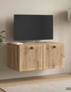 vidaXL Стенно монтиран ТВ шкаф 595 x 41 x 30 см Дъб артизан