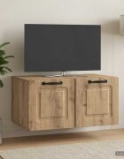vidaXL Стенно монтиран ТВ шкаф 595 x 41 x 30 см Дъб артизан