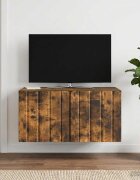 vidaXL Стенно монтиран ТВ шкаф 595 x 41 x 30 см Опушен дъб