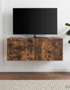 vidaXL Стенно монтиран ТВ шкаф 595 x 41 x 30 см Опушен дъб