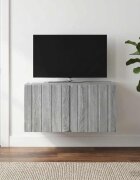 vidaXL Стенно монтиран ТВ шкаф 595 x 41 x 30 см Сив Сонома