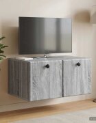 vidaXL Стенно монтиран ТВ шкаф 595 x 41 x 30 см Сив Сонома