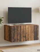 vidaXL Стенно монтиран ТВ шкаф 595 x 41 x 30 см Старо дърво