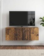 vidaXL Стенно монтиран ТВ шкаф 595 x 41 x 30 см Старо дърво