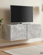 vidaXL Стенно монтиран ТВ шкаф 785 x 31 см Бетонно сиво