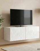vidaXL Стенно монтиран ТВ шкаф 785 x 31 см Бял гланц