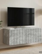 vidaXL Стенно монтиран ТВ шкаф 785 x 31 x 30 см Бетонно сиво