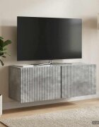 vidaXL Стенно монтиран ТВ шкаф 785 x 31 x 30 см Бетонно сиво