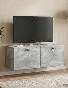 vidaXL Стенно монтиран ТВ шкаф 785 x 31 x 30 см Бетонно сиво