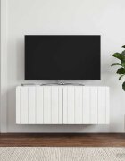 vidaXL Стенно монтиран ТВ шкаф 785 x 31 x 30 см Бял гланц