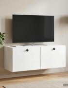 vidaXL Стенно монтиран ТВ шкаф 785 x 31 x 30 см Бял гланц