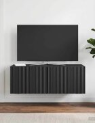 vidaXL Стенно монтиран ТВ шкаф 785 x 31 x 30 см Черно