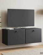 vidaXL Стенно монтиран ТВ шкаф 785 x 31 x 30 см Черно