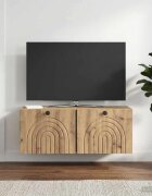 vidaXL Стенно монтиран ТВ шкаф 785 x 31 x 30 см Дъб артизан