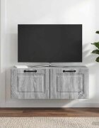 vidaXL Стенно монтиран ТВ шкаф 785 x 31 x 30 см Сива сонома