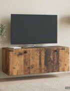 vidaXL Стенно монтиран ТВ шкаф 785 x 31 x 30 см Старо дърво