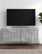 vidaXL Стенно монтиран ТВ шкаф 785 x 41 x 30 см Бетонно сиво