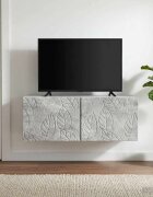 vidaXL Стенно монтиран ТВ шкаф 785 x 41 x 30 см Бетонно сиво