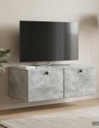 vidaXL Стенно монтиран ТВ шкаф 785 x 41 x 30 см Бетонно сиво