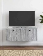 vidaXL Стенно монтиран ТВ шкаф 785 x 41 x 30 см Сив Сонома