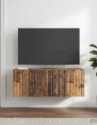 vidaXL Стенно монтиран ТВ шкаф 785 x 41 x 30 см Старо дърво