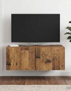 vidaXL Стенно монтиран ТВ шкаф 785 x 41 x 30 см Старо дърво
