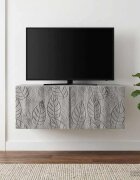 vidaXL Стенно монтиран ТВ шкаф 98 x 31 см Сив Сонома