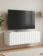 vidaXL Стенно монтиран ТВ шкаф 98 x 31 x 30 см Бяло