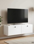 vidaXL Стенно монтиран ТВ шкаф 98 x 31 x 30 см Бяло