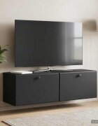 vidaXL Стенно монтиран ТВ шкаф 98 x 31 x 30 см Черно