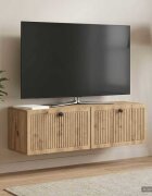 vidaXL Стенно монтиран ТВ шкаф 98 x 31 x 30 см Дъб артизан
