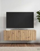 vidaXL Стенно монтиран ТВ шкаф 98 x 31 x 30 см Дъб артизан